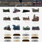12 PCS Train Honeycomb Centerpieces for Table Decor, Retro Train Table Decorations Table Toppers for Train Party Decorations Train Birthday Party