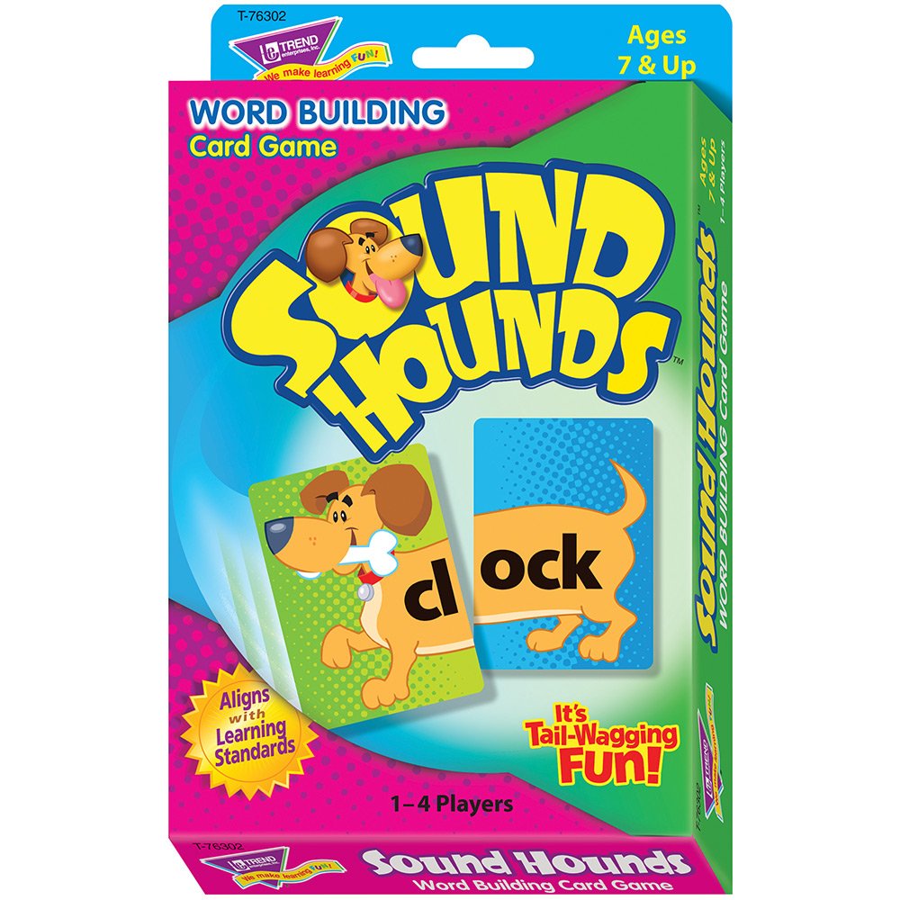 Trend Enterprises: Sound Hounds Word Building Card Game, Match Word Beginnings with Endings to Spell Words and Score Points, Make Over 400 Words, 1