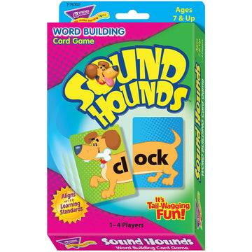 Trend Enterprises: Sound Hounds Word Building Card Game, Match Word Beginnings with Endings to Spell Words and Score Points, Make Over 400 Words, 1