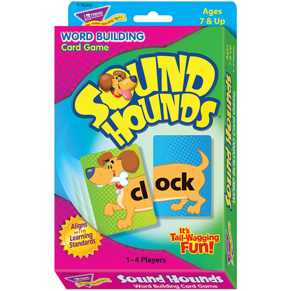 Trend Enterprises: Sound Hounds Word Building Card Game, Match Word Beginnings with Endings to Spell Words and Score Points, Make Over 400 Words, 1