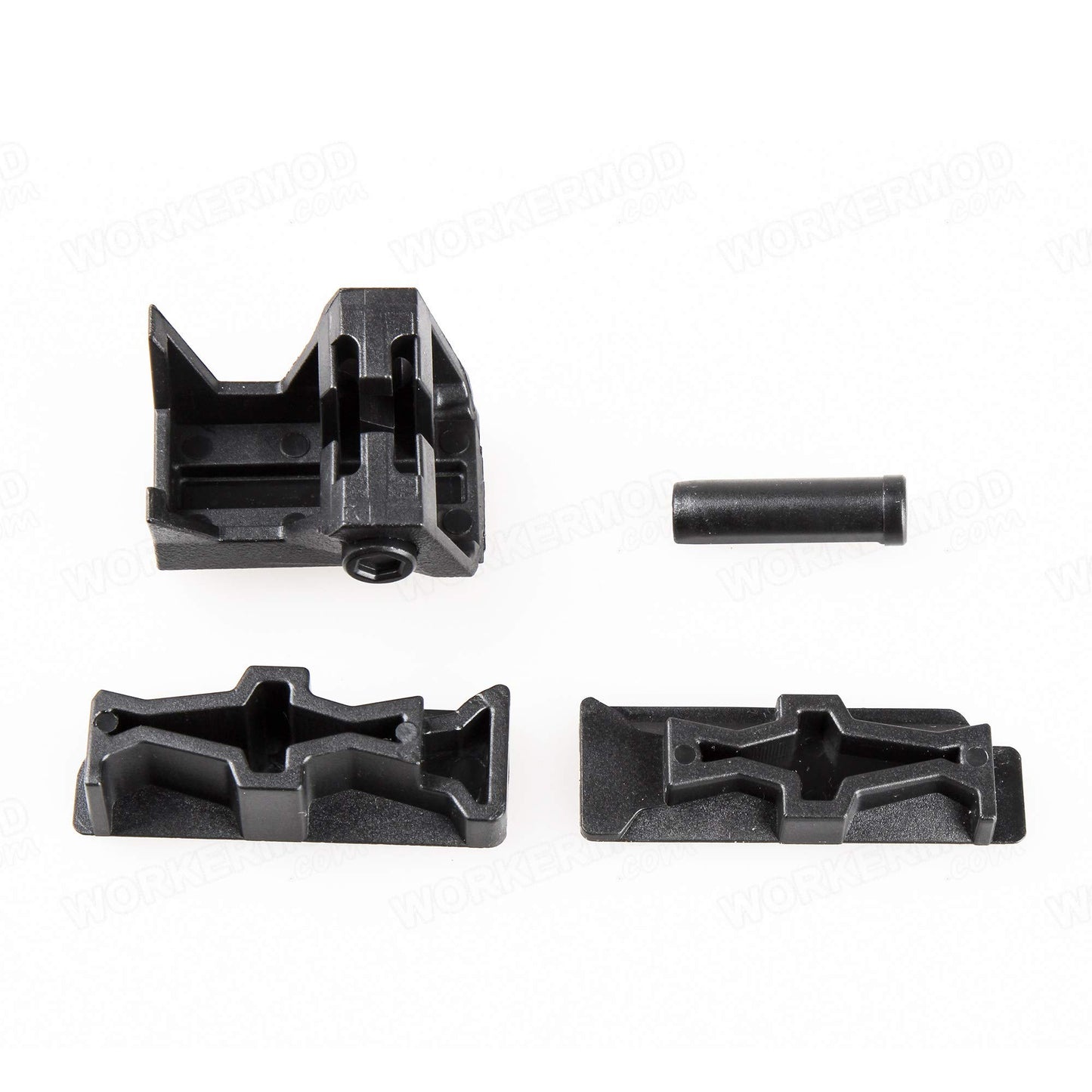 WORKER Top and Side Rail Adapter Picatinny Base Set for Nerf Stryfe Modify Toy Color Black
