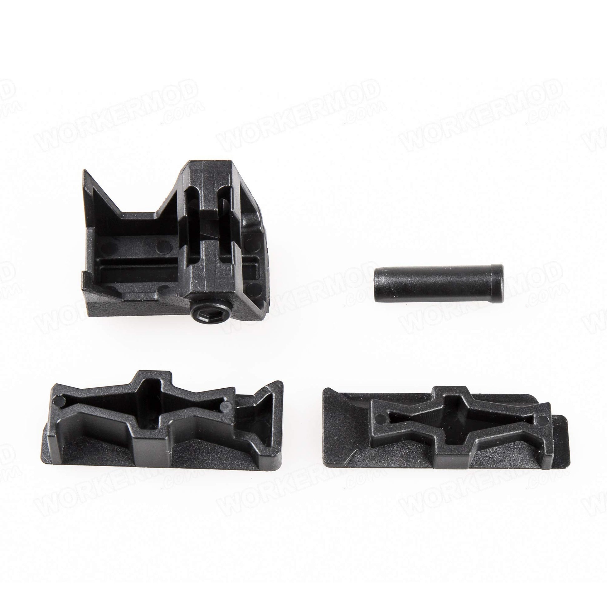 WORKER Top and Side Rail Adapter Picatinny Base Set for Nerf Stryfe Modify Toy Color Black