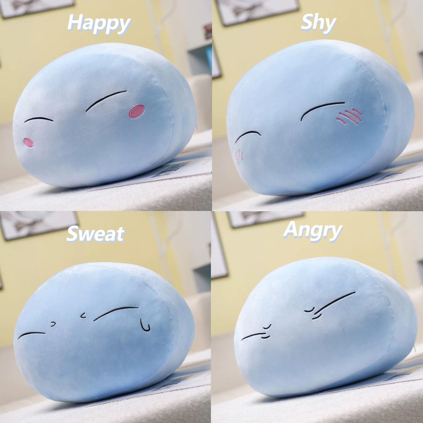 Obanai Anime Slime Plushie Stuffed Doll Plush Pillows Plush Stuffed Doll Pillow Toys Gifts(17.7in, Happy)