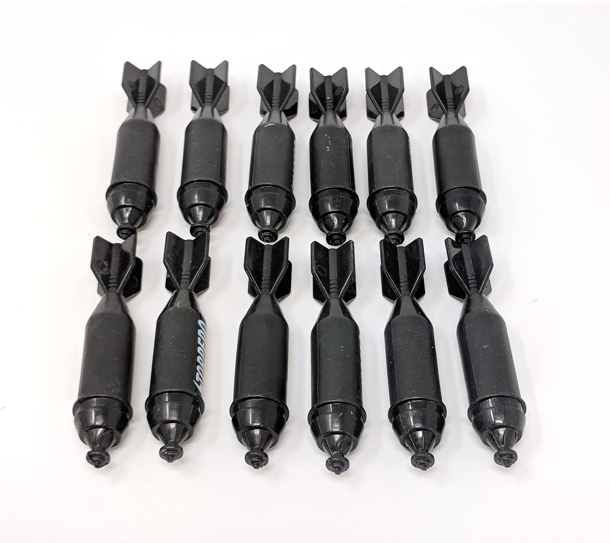 Military Navy Toy Torpedo Missiles Playset for Action Figures Diorama Sets Aircraft Ships and Submarines - 12 Pieces