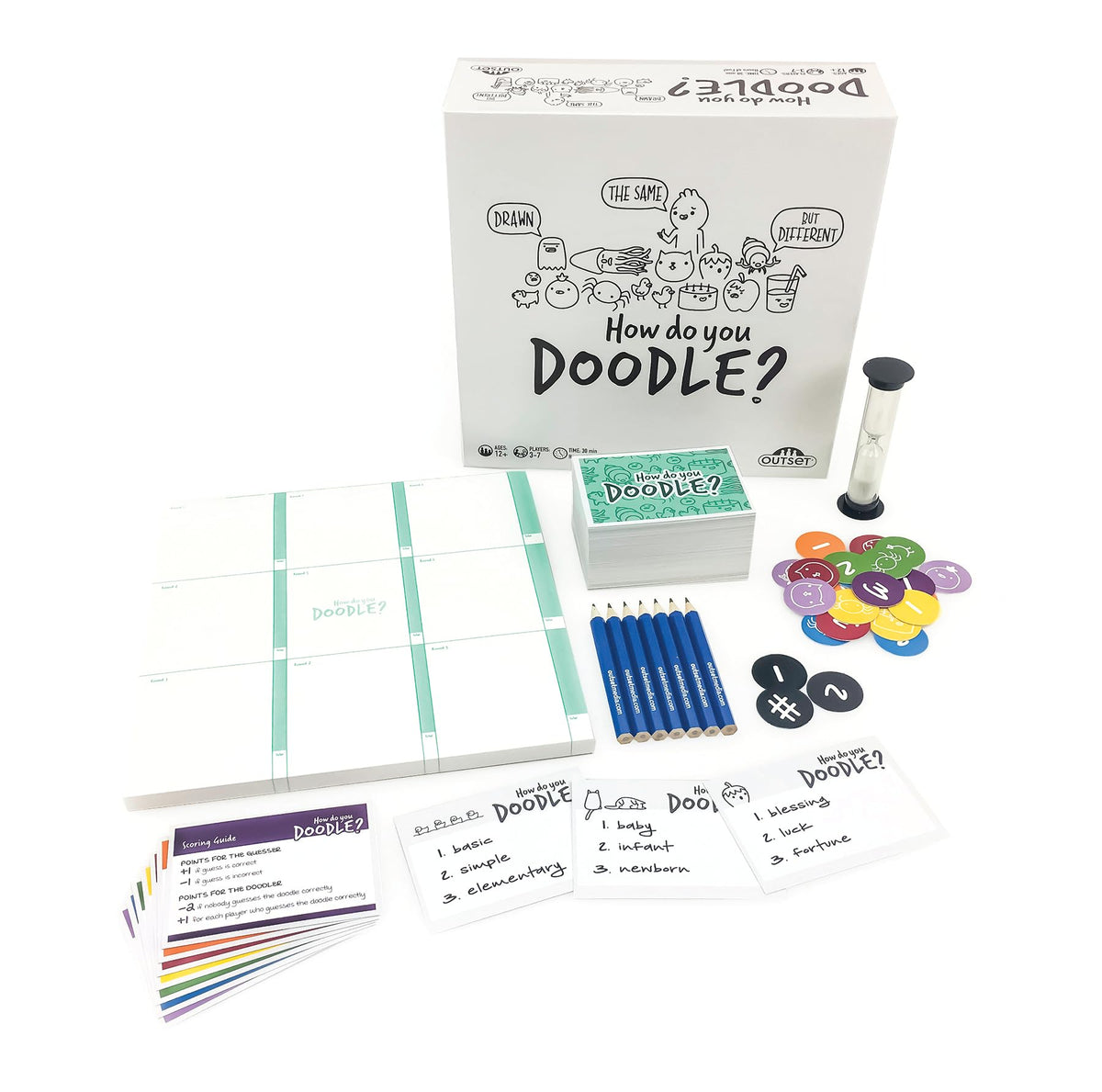 How Do You Doodle? Board Game - The Fast paced Drawing Game - for 3 to 7 Players Ages 12 and up by Outset