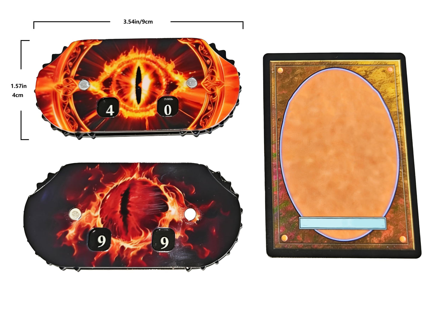 Eyes Life Counter 2 Pcs Pcak 3.54 x 1.57 in (9 x 4 cm) Twin Digits Counters for cEDH Game & Magic Card Game