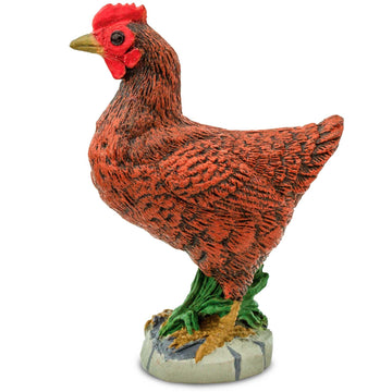Safari Ltd. Bantam Hen Figurine - Hand-Painted, Realistic 2" Model Figure - Fun Educational Toy for Boys, Girls & Kids Ages 3+
