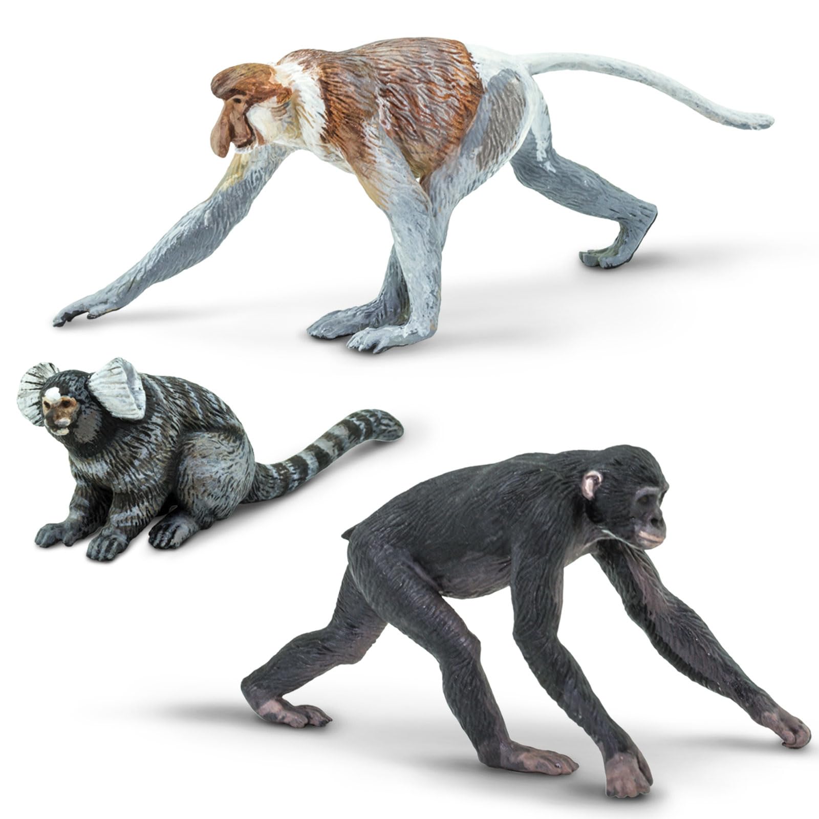 Safari Ltd. Primates TOOB - Figurines of Various Monkeys - Fun Educational Play Toy for Boys, Girls & Kids Ages 3+