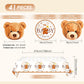 41Pcs Bear Paper Plates Bear Shaped Disposable Cake Plates Tableware