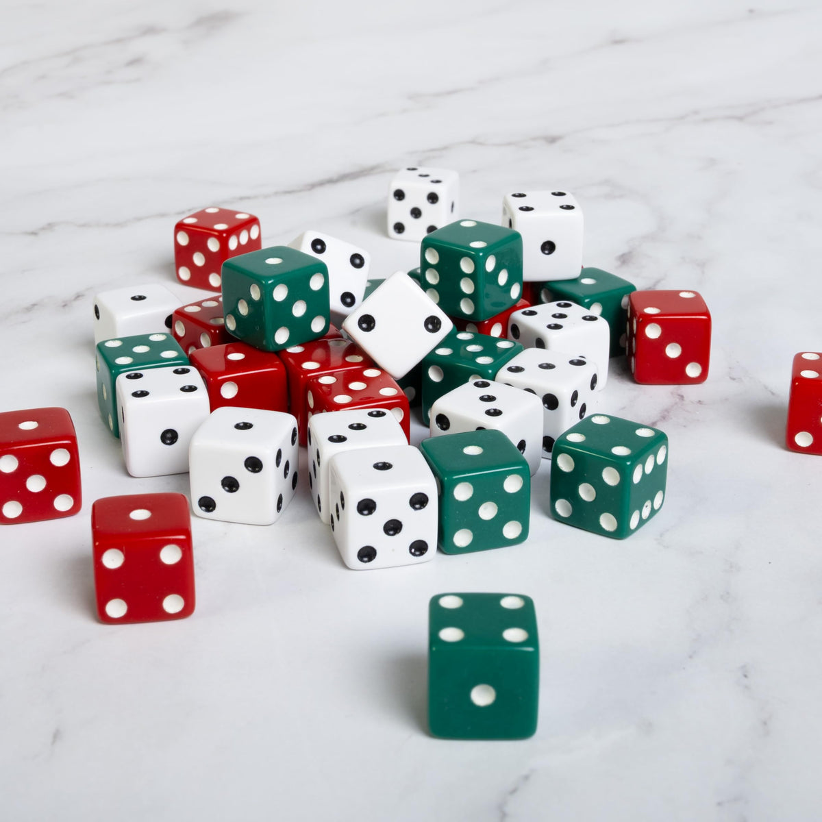 LEARNING ADVANTAGE Red, White and Green Dot Dice - Set of 36, Multi (7366)