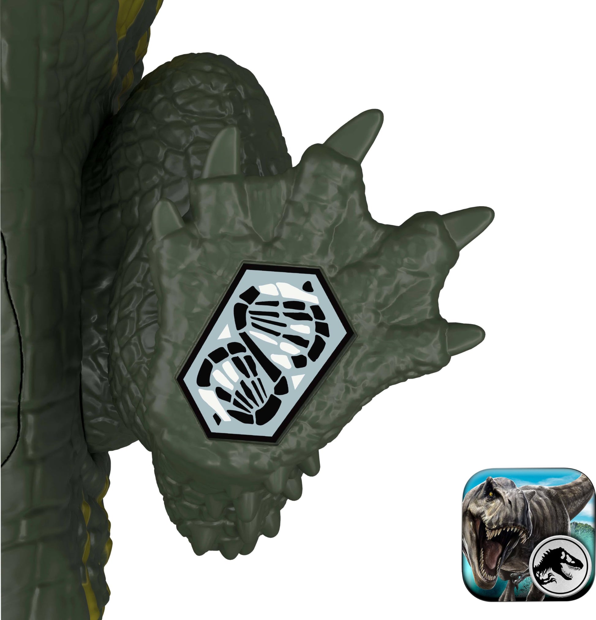 Mattel Jurassic World Wild Roar Stomatosuchus Dinosaur Action Figure Toy, Sounds & Attack & Lights, Scan Code for Digital Play