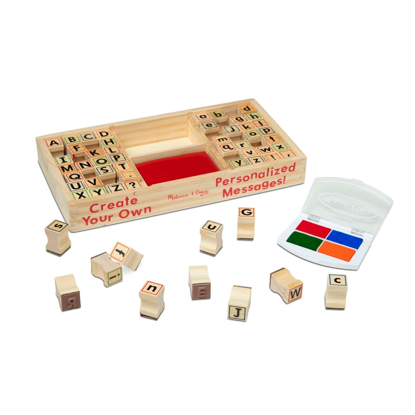 Melissa & Doug, Toy Wooden Alphabet Stamp Set