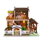 Cool Beans Boutique Miniature DIY Dollhouse Kit - Wooden Asian Dollhouse Traditional Home - with Dust Cover - Architecture Model kit (English Manual)