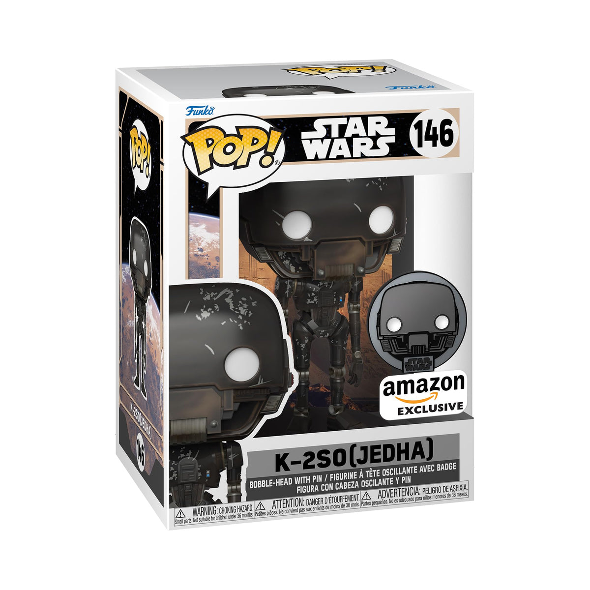 Funko POP! Star Wars: Rogue One - K-2SO Bobblehead - Amazon Exclusive