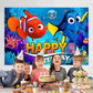Finding Nemo Wall Decor for Birthday Decorations, Finding Nemo Backdrop for Kids Birthday Party Supplies (5x3ft)