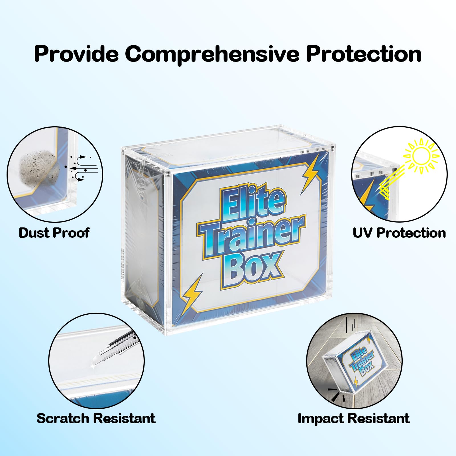 ETB Acrylic Case - UV Protection & Magnetic Closure, Thick Box Shield