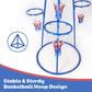 Garvee 4 Basketball Hoop for Toddlers, Basketball Hoop Outdoor, Preschool Toy for Ages 3+, Includes 4 Basketballs and Air Pump, Fun Ball Game for Kids