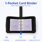 1 Pocket Card Binder with Zipper, 100 Pockets Mini Trading Card Album, Premium PU Leather Single Card Binder, Small Display Folder for TCG & Sports