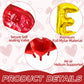 I Love You Balloons and Heart Balloon with 500 Pieces Rose Petals, Foil Mylar Love Balloons for Him/Her Wedding Anniversary Engagement Valentine Day
