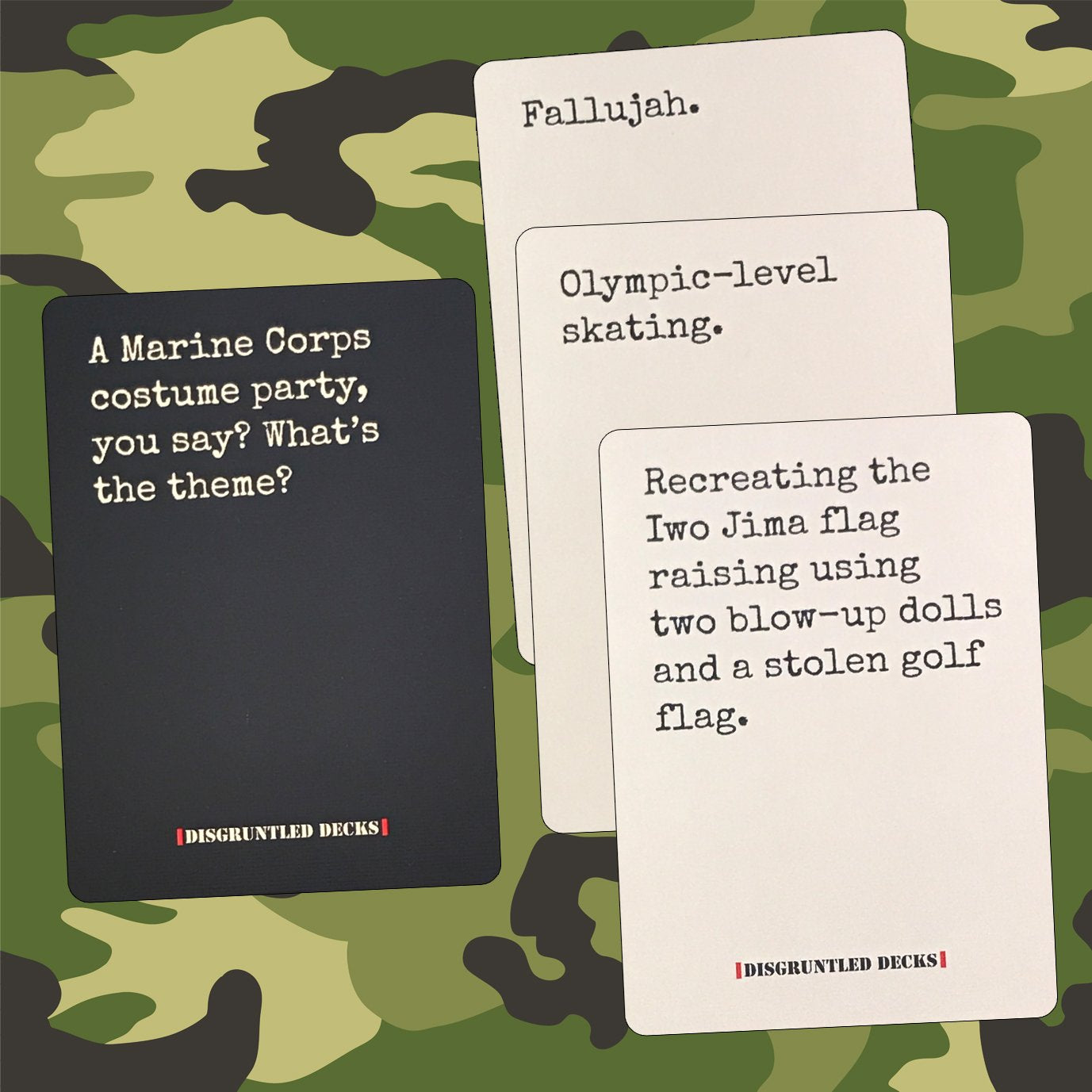 Disgruntled Decks - The Original Military Party Card Game for Veterans - Jarhead-Themed Deck