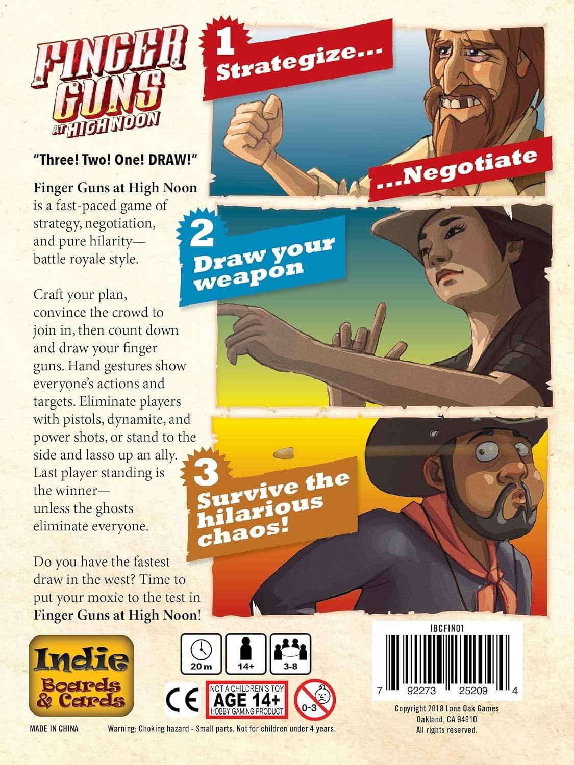 Finger Guns at High Noon by Indie Boards & Cards | Ages 14+ | 3-8 Players