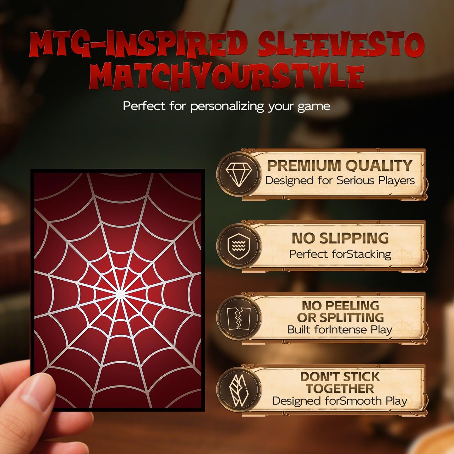 FUNinEDH MTG Card Sleeves - Spier Web - 100 CT EDH Commander Sleeves for Magic The Gathering