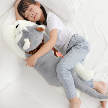 32 inch Dog Stuffed Animals, Big Husky Dog Plush Toys, Kawaii Soft Puppy Plushies Large Pillow, Gift for Kids, Boys and Girls, Birthday