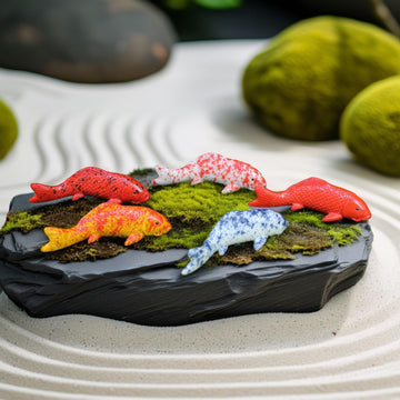 Miniature Koi Fish Set (10pcs, 5 Styles): Realistic Resin Sinking Ornamental Fish for Dollhouse Pond, Fairy Garden, Aquarium, Zen Decor, Adult