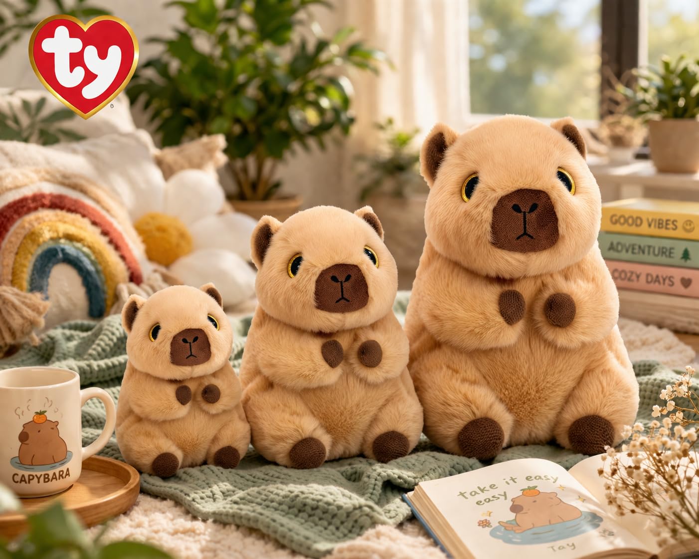 Ty Beanie Boos T37391 Lara the Capybara Plush Toy, 15cm