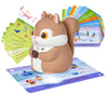 Phonics 55 Double-Sided Flash Cards with Squirrel Talking Pen Set, Over 800 Words Early Educational Learning Toys for Ages 2-6, Interactive Speech