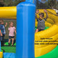 Island Hopper Curved Double Slide Recreational Bounce House with Safe Return Curved Slide and Climbing Wall - Indoor or Outdoor Bouncy Castle