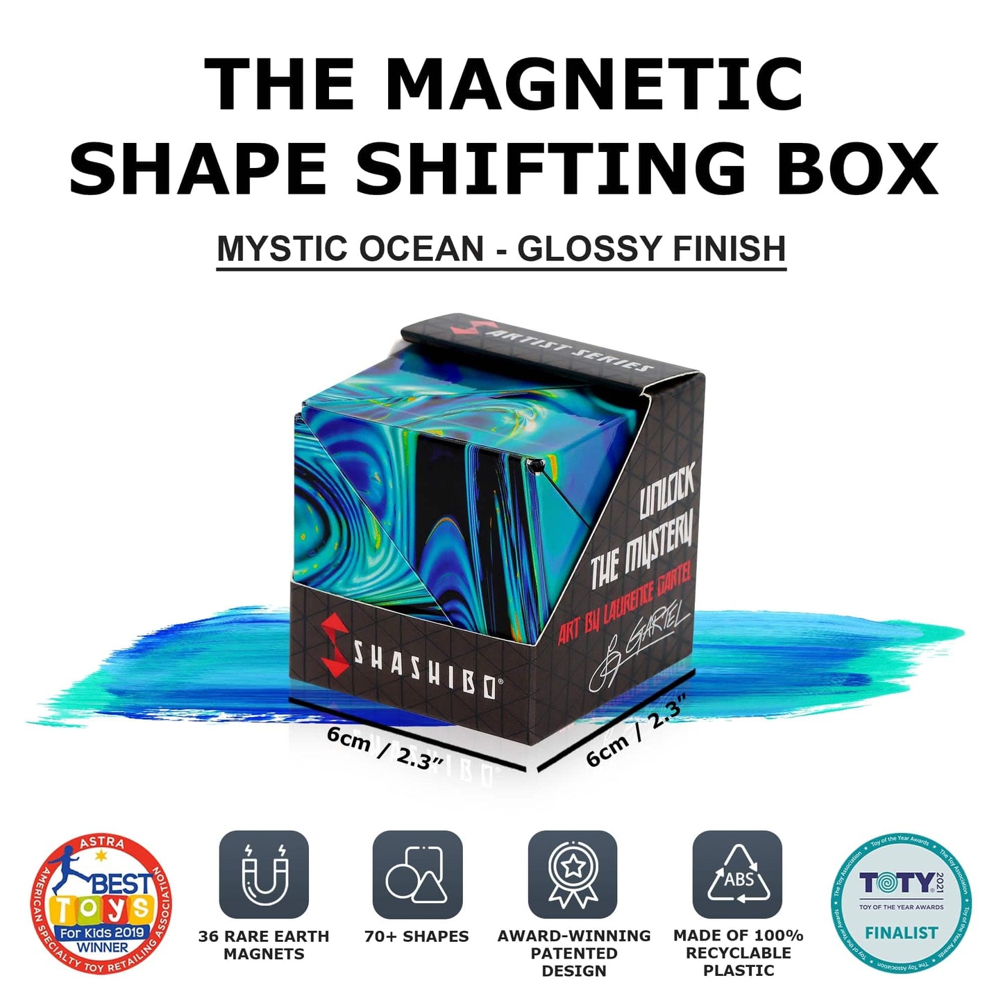 Shashibo DODECA Magnetic Puzzle Cube, Sensory Fidget Toy for Adults & Kids, Stress Relief Fidget Toy for All Ages, Cool Fidget Toys for Desk, Shape
