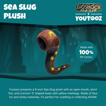 Youtooz Sea Slug Plush Toy 9 Inches - Plush Toy -Super Soft and Huggable Sea Slug Stuffed Doll of Bioshock - Perfect for Collectors & Gamers