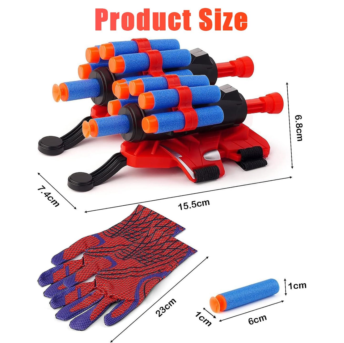 Set of 2 Spider Web Shooter Wrist Launcher Gloves - Easter Basket Stuffers