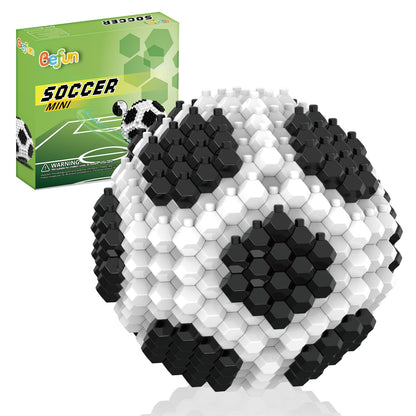 Befun Soccer Building Block Set, 215 Pieces Challenging STEM Kit for Adults & Teens 14+, 3D Mini Soccer Model Educational Toy, Stress Relief Decor
