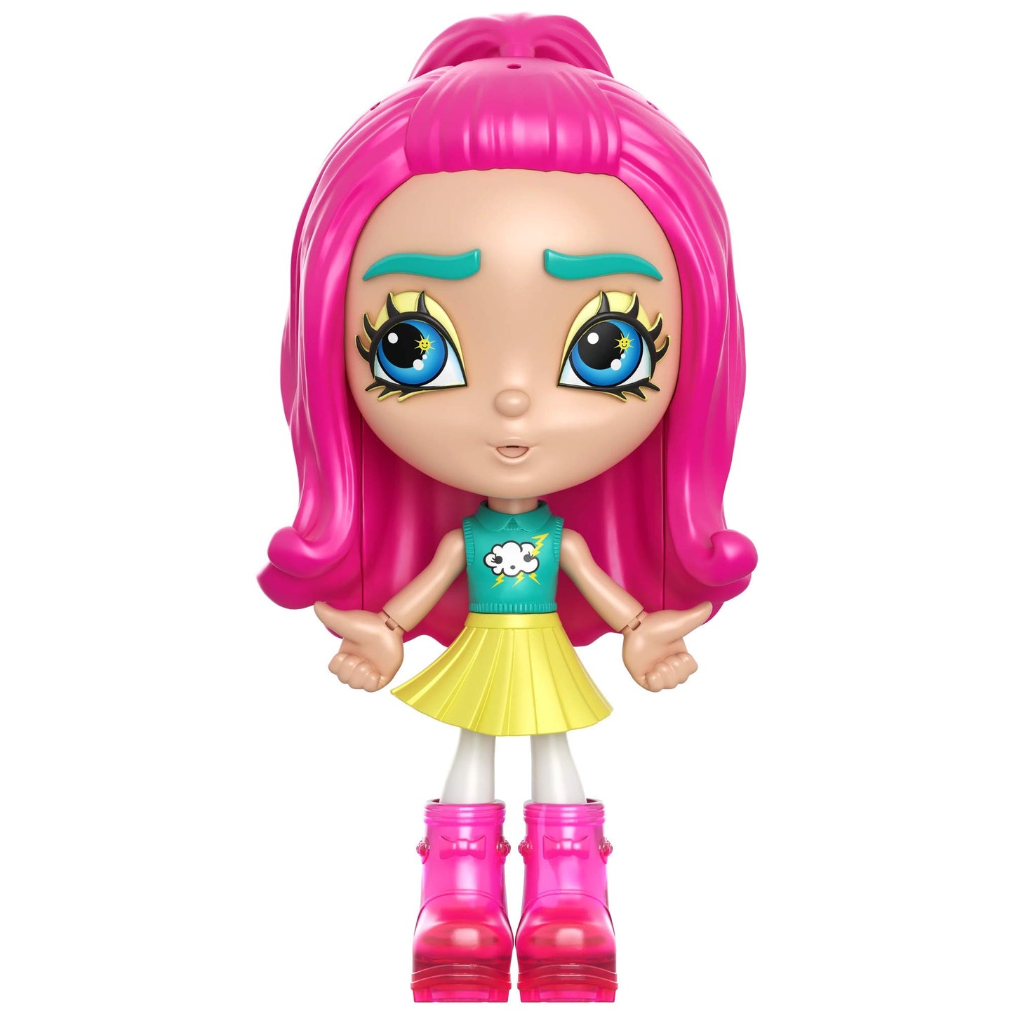 Mattel Lotta Looks Doll with 10+ Plug and Play Pieces, 100+ Looks in a Fun Rain or Shine Weather Theme
