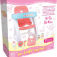 JC Toys - Doll High Chair | Fits Dolls up to 17" | Easy to Clean | Simple Assembly | 7 Piece Play Set| Ages 2+, Pink/Blue