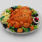 Handmade Miniature Roast Turkey - Realistic Clay Thanksgiving Turkey Figurine for Dollhouses, Food Displays, DIY Crafts & Holiday Decorations