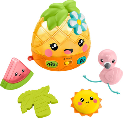 Fisher-Price Paradise Pals Magical Lights & Tunes Pineapple, electronic learning toy with music and lights for baby ages 6-36 months