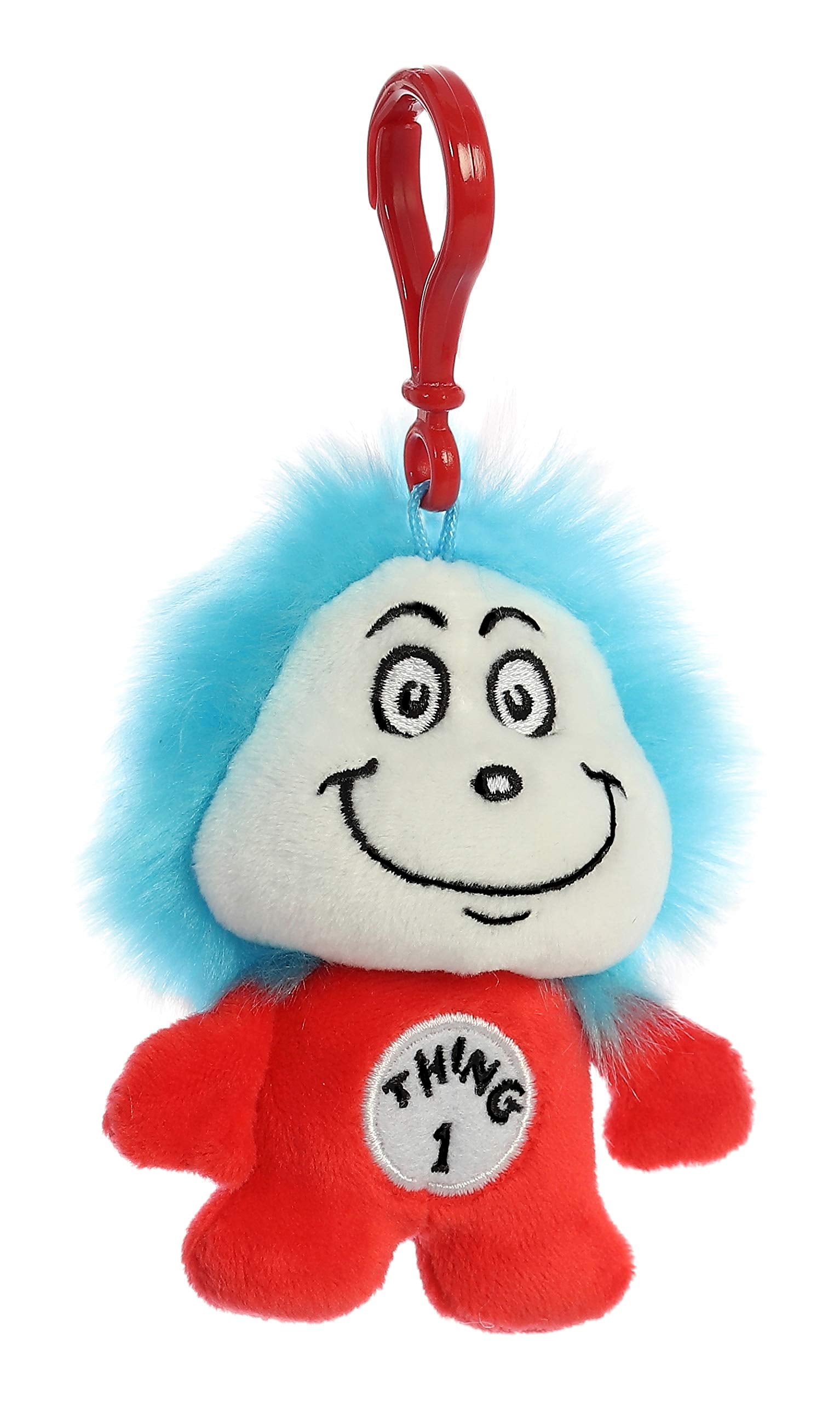 Aurora® Whimsical Dr. Seuss™ Thing One Clip-On Stuffed Animal - Officially Licensed Plush for Imaginative Play - Perfect for Kids and Adults - Red 4