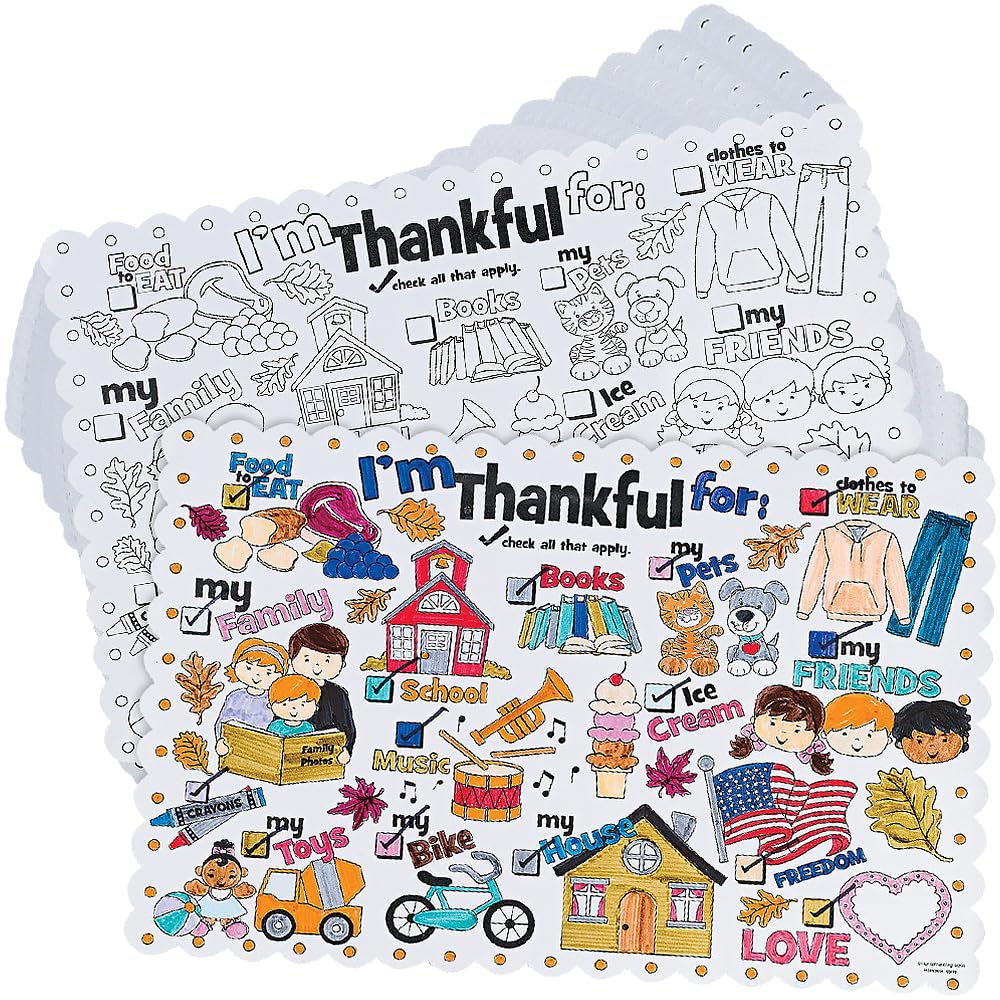 Color Your Own Thanksgiving Placemats - Crafts for Kids and Fun Home Activities