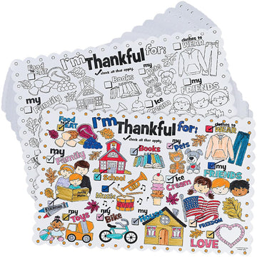 Color Your Own Thanksgiving Placemats - Crafts for Kids and Fun Home Activities