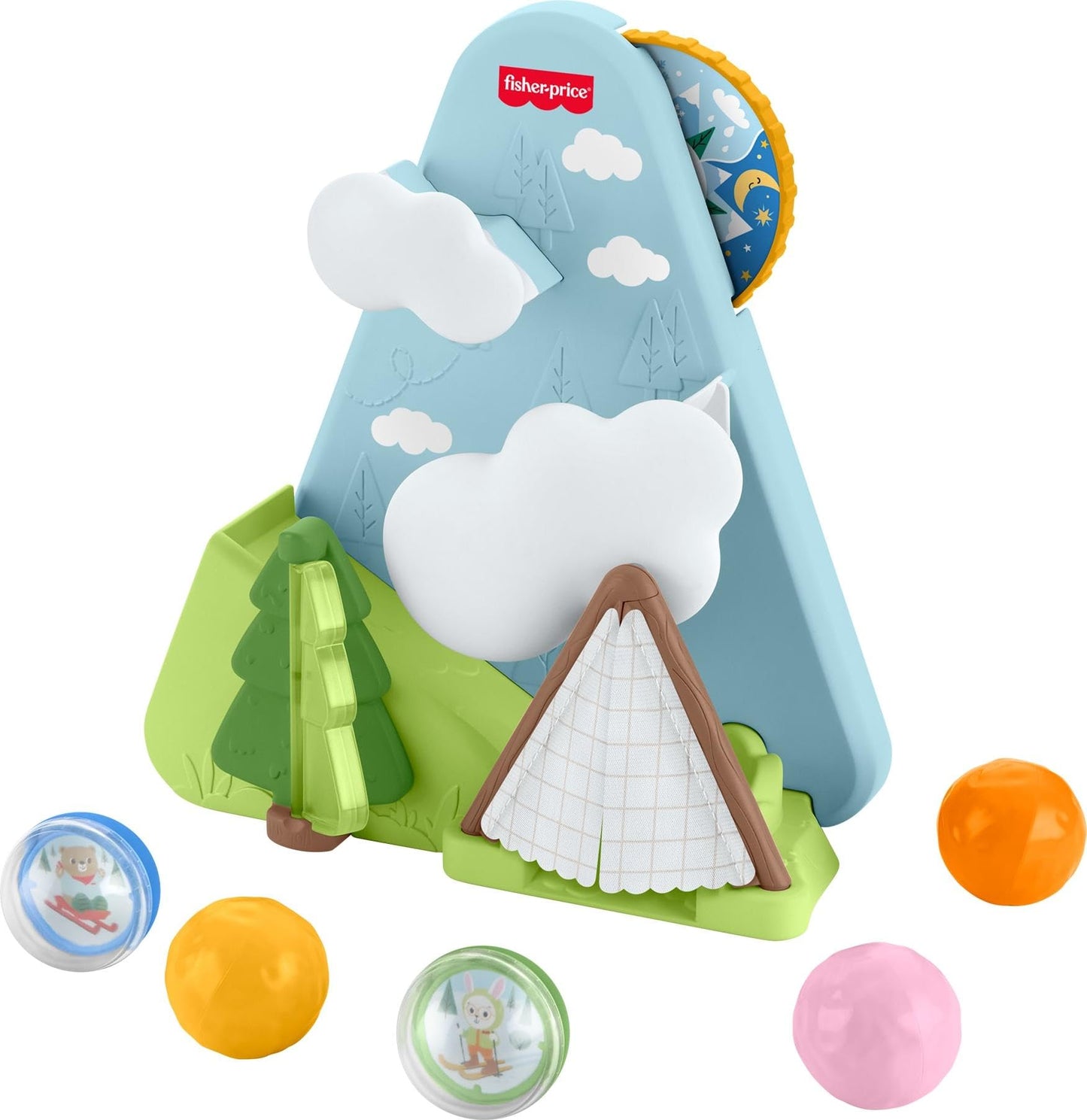 Fisher-Price Mountain Balls Forest Friendship Toy Chase on all fours, from 9 months, JLB88