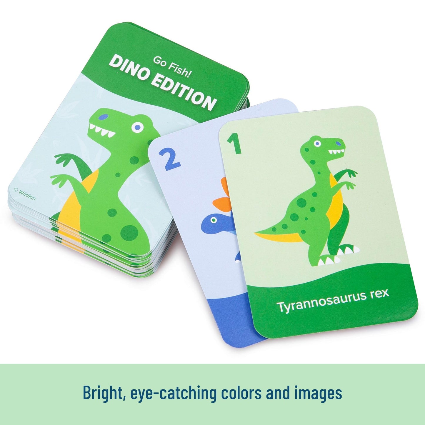 Wildkin Go Fish! Dino Edition - 48 Educational & Fun Game Cards for Kids