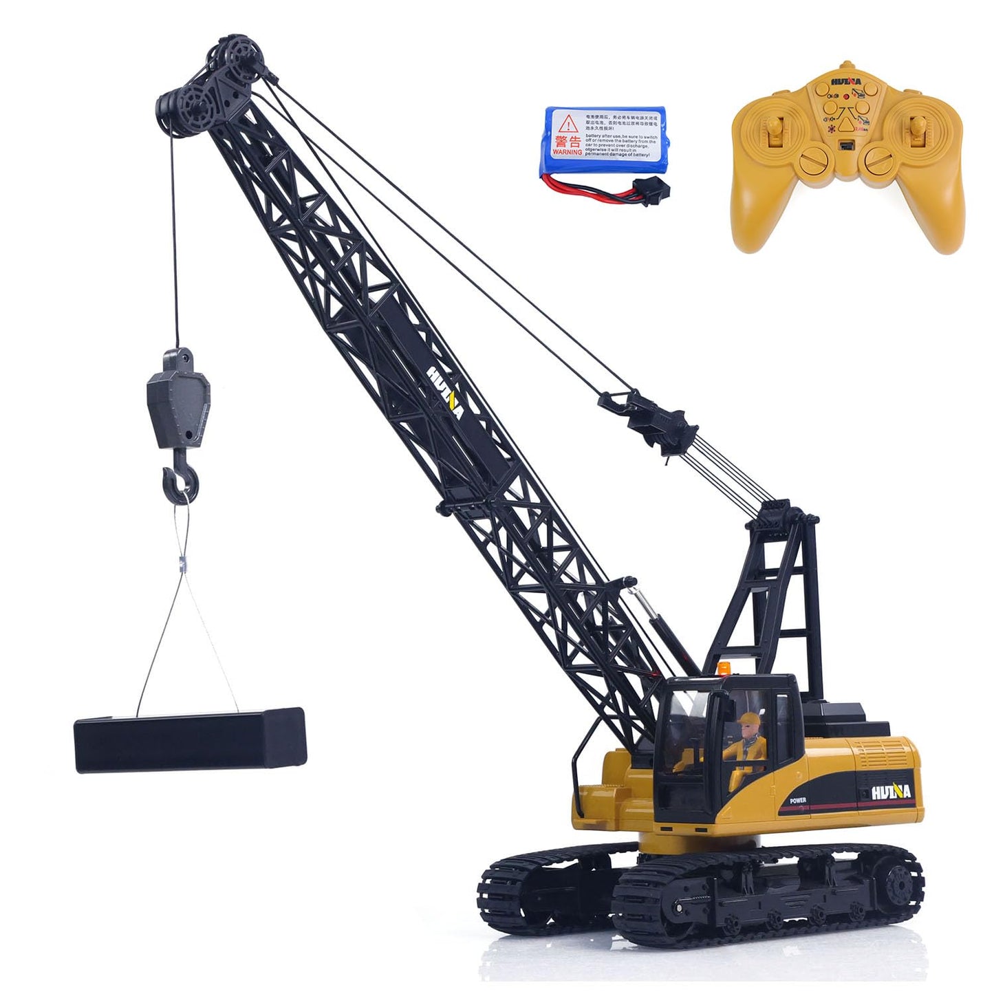 TOUCAN RC HOBBY US in Stock HUINA 572 15CH RC 1/14 Construction Crane Truck Tower Excavator Model Car for Ages 14+