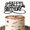 Cowboy Happy Birthday Cake Topper Western Boy Party Decoration Wild West Theme Supplies Hat Boot Brown
