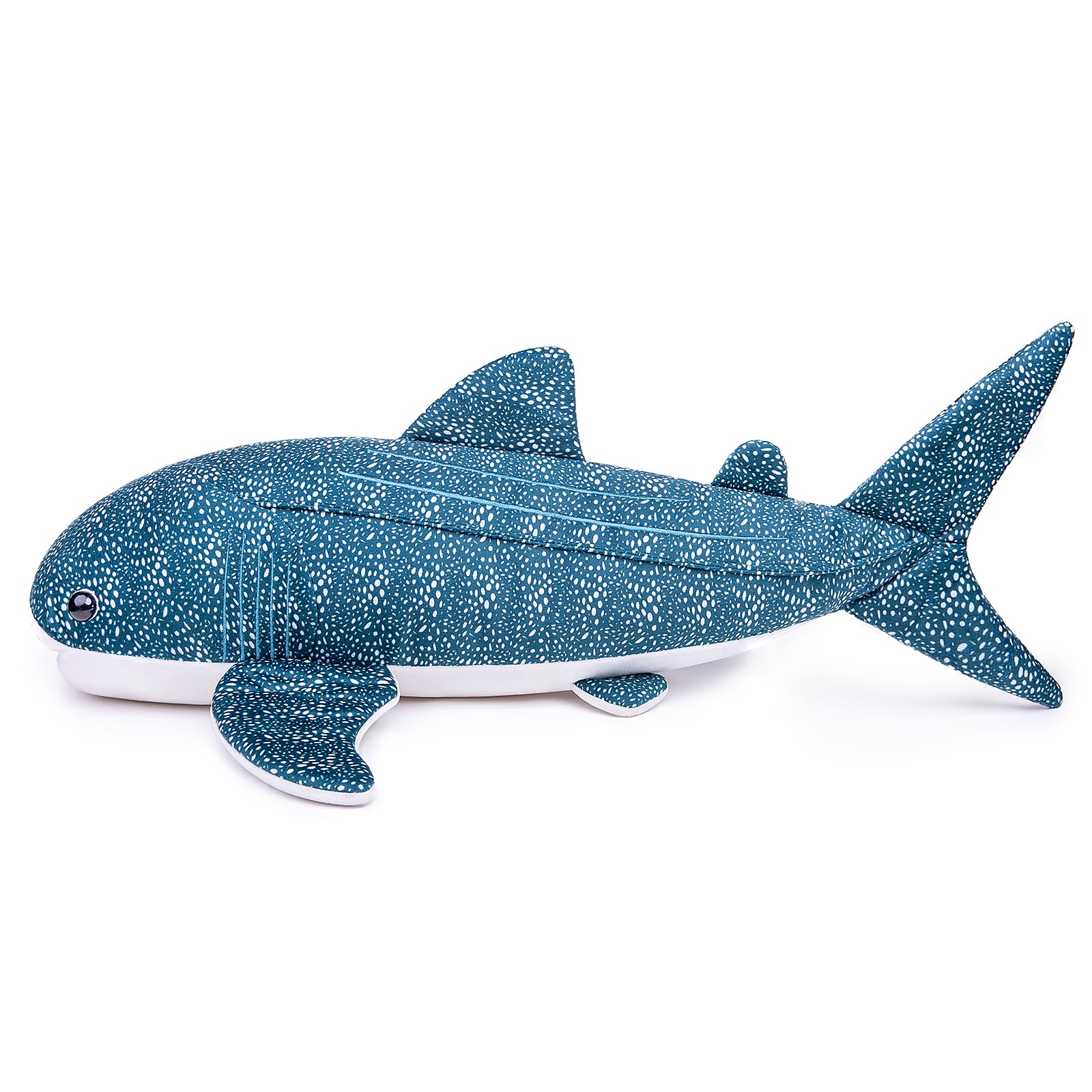 ZHONGXIN MADE Simulation Great Whale Shark Plush Toy - Realistic 20.5" Long Lifelike Blue Texture Whale Shark Stuffed Toys, Super Soft Ocean Sea