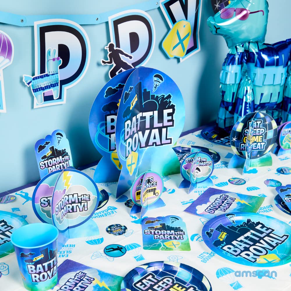 Amscan 9912579 - Kids Battle Royal Gamers Birthday Party Table Centrepiece Decorations - 27 Pieces