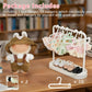 Satakara Doll Clothes Hanger & Rack Set - 2 Stands + 10 Hangers, Durable Plastic Dolls Wardrobe Organizer for Dollhouse Decor, White