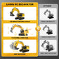 1:18 Metal RC Excavator Toy for Kids | 11-Channel Remote Control Construction Vehicle with Water Spray, Lights & Sounds, Dual 100-Min Batteries, 2026